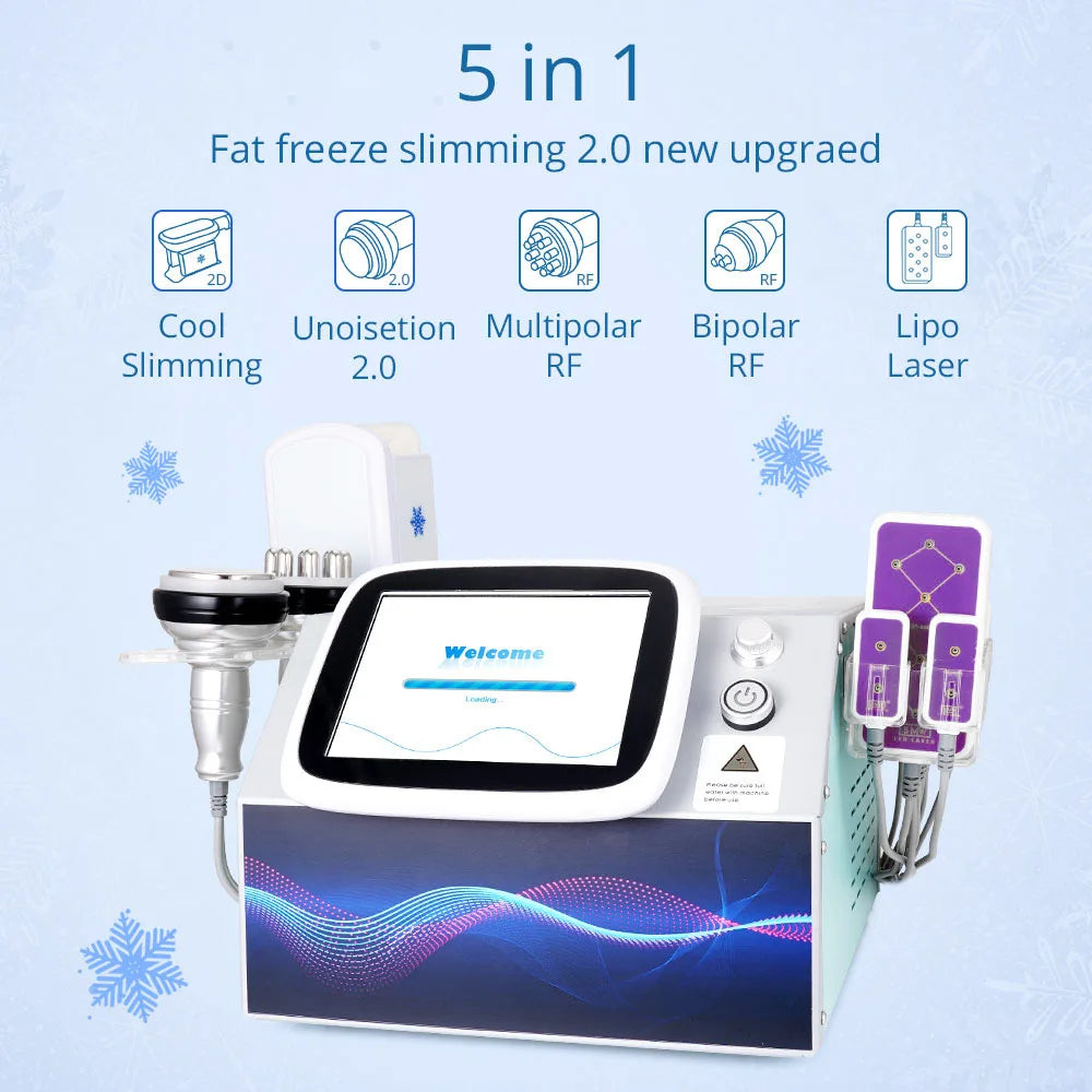 5IN1 40K Weight Loss Skin Tightening Cryotherapy Body Shaping Machine
