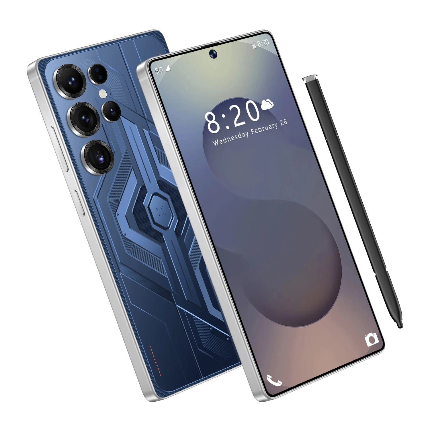 2025 Large Memory 16GB+1TB S26UItra5G Gaming Smartphone 2K 7-inch Screen 108MP LTE Spanish Support 90Hz 8000mAh Battery Free