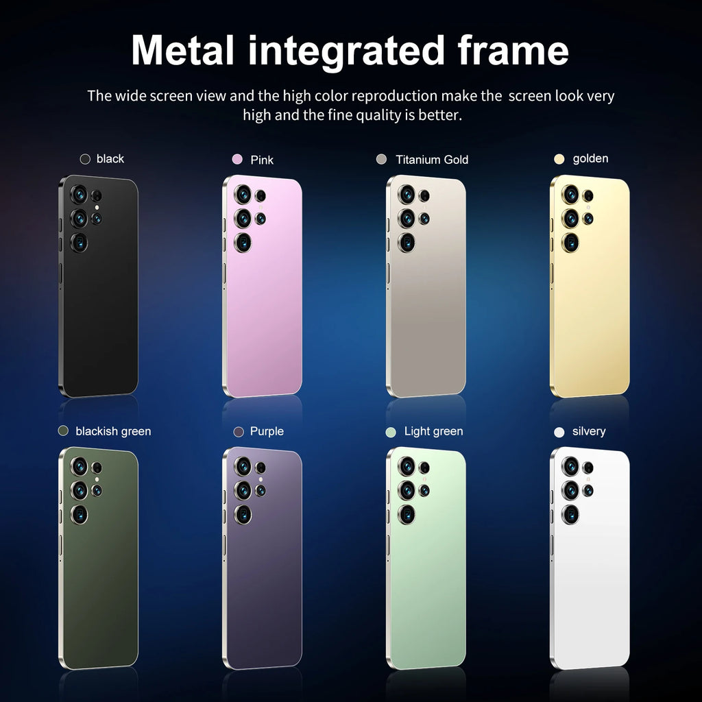 Hot Sale S26 Ultra 5G Smartphone 22GB+2TB Android 14 7.3 Inch HD Face Unlock Deca Core 144Hz 108MP Rear Camera French/Spanish