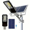 Solar-Powered LED Street Light IP65 6000mAh Rechargeable Battery 360 LED Panels Durable Aluminum Alloy Semi-Flush Outdoor Lamp