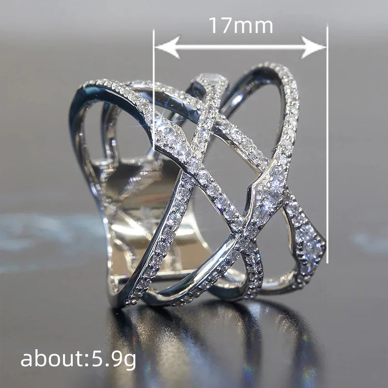 Q891 Women's White Gold Diamond Ring Round Brilliant Cut Natural D Color Luxury Engagement Jewelry