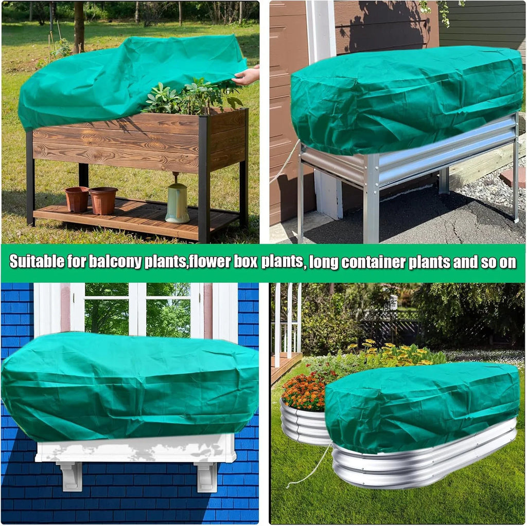 Rectangular Planter Winter Frost Blanket Non-Woven Anti Frost Plant Cover Plant Frost Tree Cover Bag with Zip Drawstring