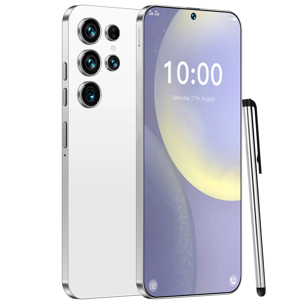 Hot Sale S26 Ultra 5G Smartphone 22GB+2TB Android 14 7.3 Inch HD Face Unlock Deca Core 144Hz 108MP Rear Camera French/Spanish