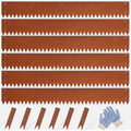 Heavy Duty Black/Rust-Tone Steel Landscape Edging Inch 6-Pack, Corrosion-Resistant for Flower Bed/Yard/Pathway