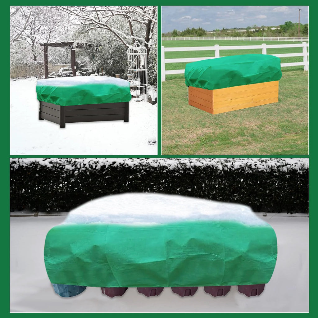 Rectangular Planter Winter Frost Blanket Non-Woven Anti Frost Plant Cover Plant Frost Tree Cover Bag with Zip Drawstring