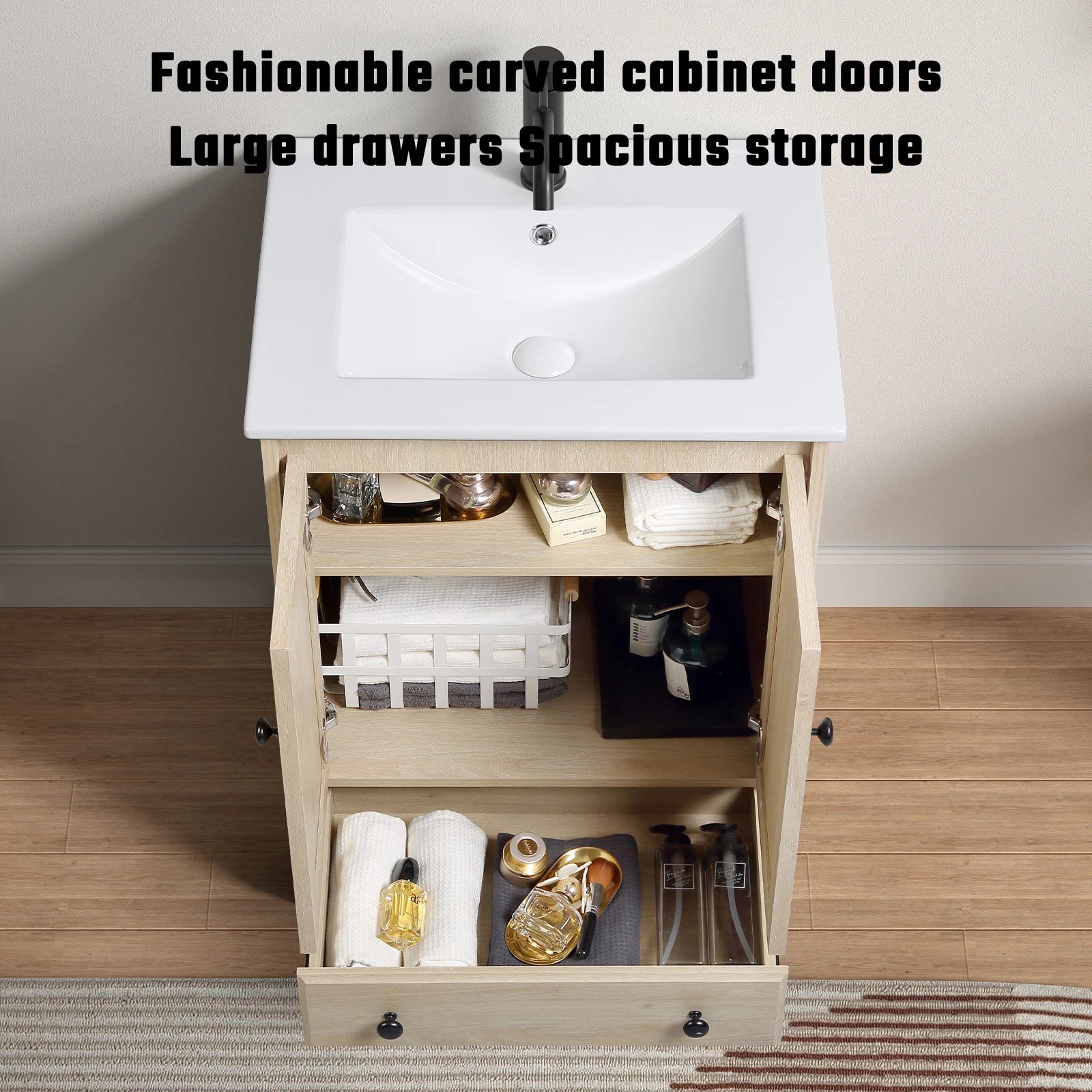 Vintage Bathroom Vanities Board Bathroom Cabinets soft close 2draws adjustable self vessel sink
