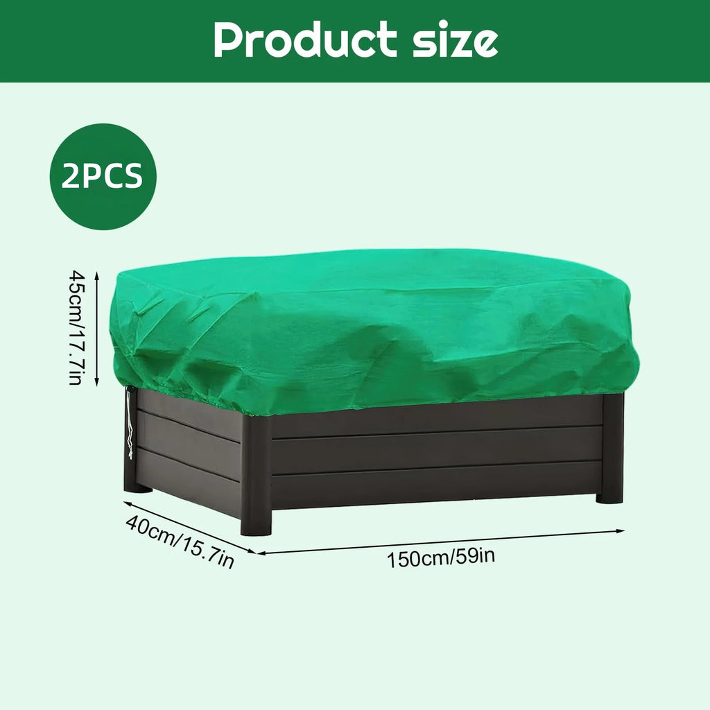 Rectangular Planter Winter Frost Blanket Non-Woven Anti Frost Plant Cover Plant Frost Tree Cover Bag with Zip Drawstring