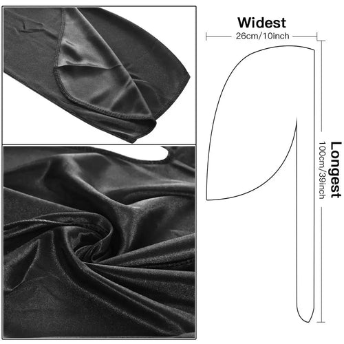2-Pack Durag Pirate Hat - Soft, Fragrance-Free, 360 Waves, Extra Long Tail for Maximum Comfort and Style