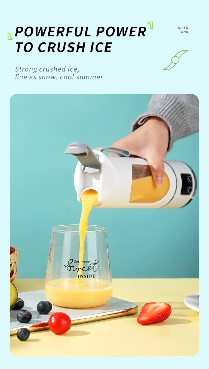 blender juicer Portable Electric Juicer 450ml 8 Blades Travel Juicer Machine Chargeable Shakes Smoothie Blenders Fresh Juice Cup