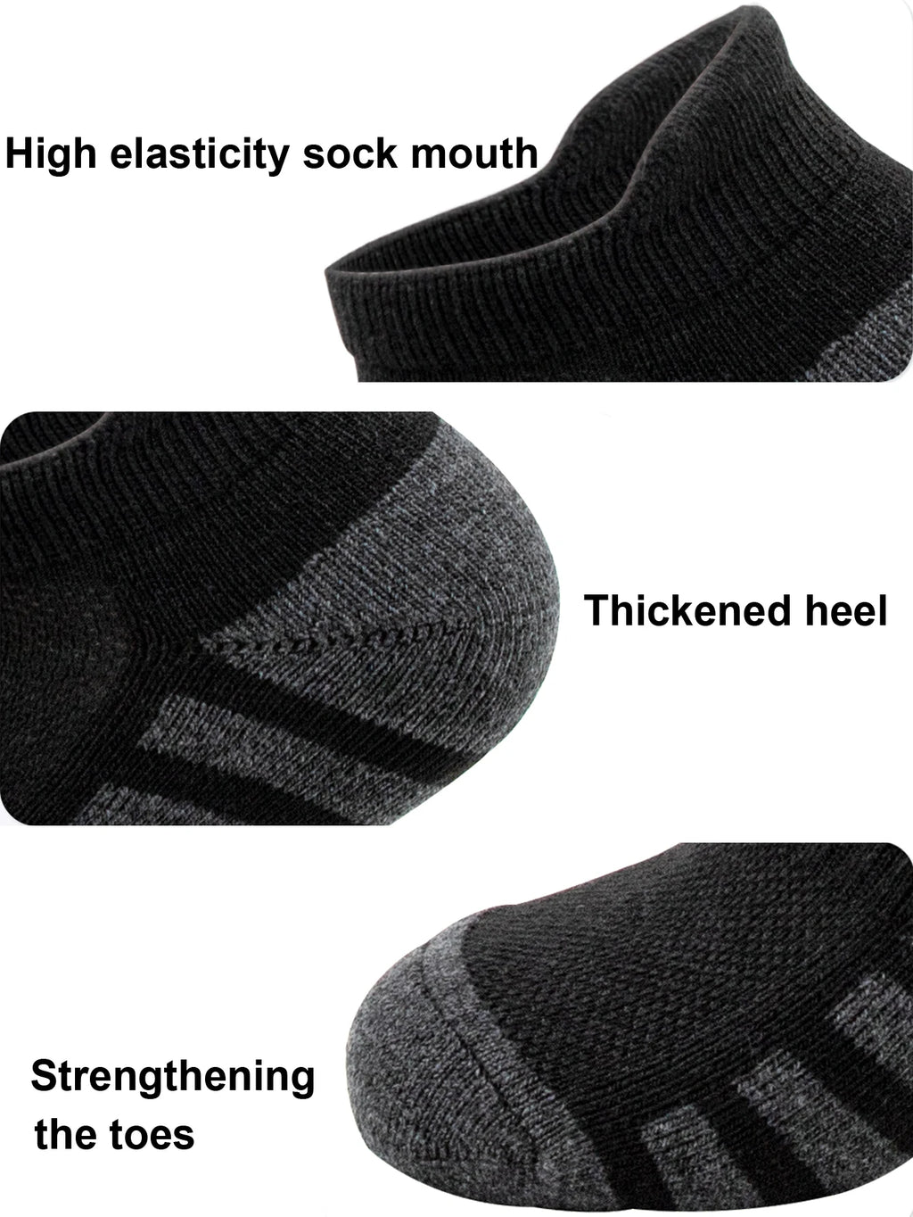 6/24Pairs Ankle Athletic Running Socks Cushioned Breathable Low Cut Sports Tab Socks For Men And Women